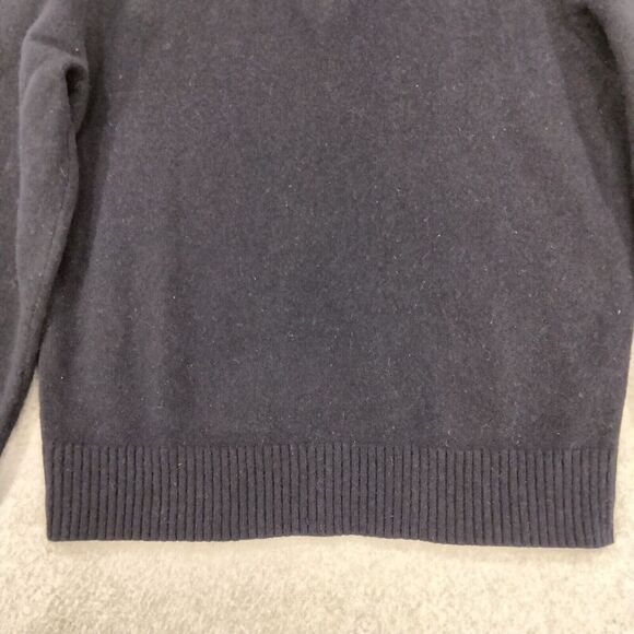 J.Crew 1/4 Zip Sweater Womens Size Small (Shrunk Mens Large) 100% Lambswool Blue - Picture 3 of 11